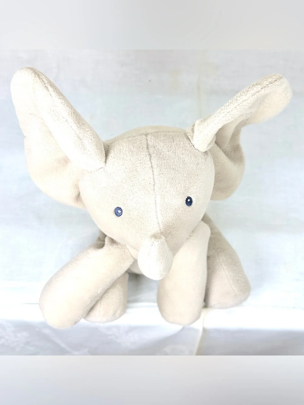 Baby Gund Plush Singing Peek-A-Boo Elephant - Gray